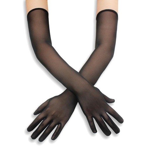 Lange damen handschuhe schwarz - lange,