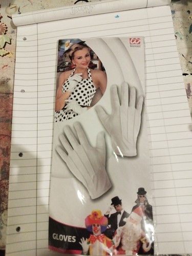 Handschuhe weiß fasching - weiß,