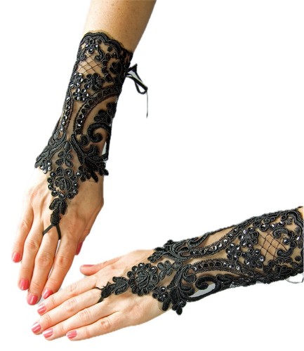 Spitzenhandschuhe fingerlos
