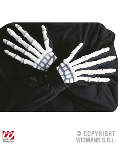 Neon skelett handschuhe - neon,