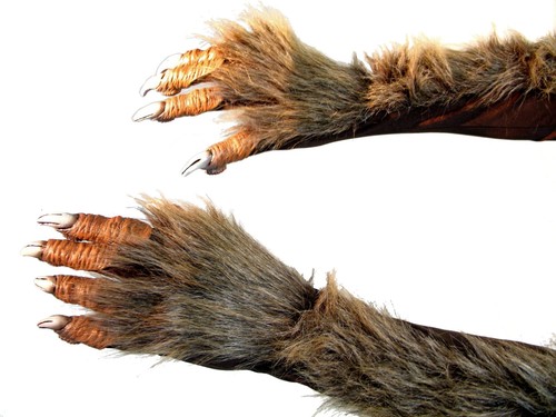 Lange werwolf handschuhe - werwolf, mit