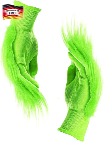Grüne plüschhandschuhe - grüne,