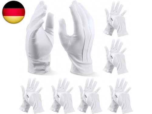 Paar weiße paradehandschuhe - 6,