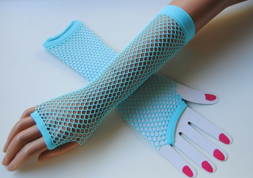 Netzhandschuhe stulpen neon - -,