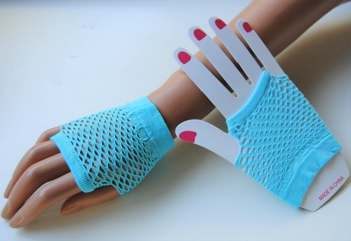 Netzhandschuhe stulpen neon - netzhandschuhe,