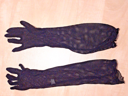 Netz handschuhe schwarz - netz,