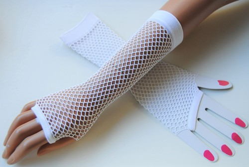 Netzhandschuhe stulpen weiss - stulpen,