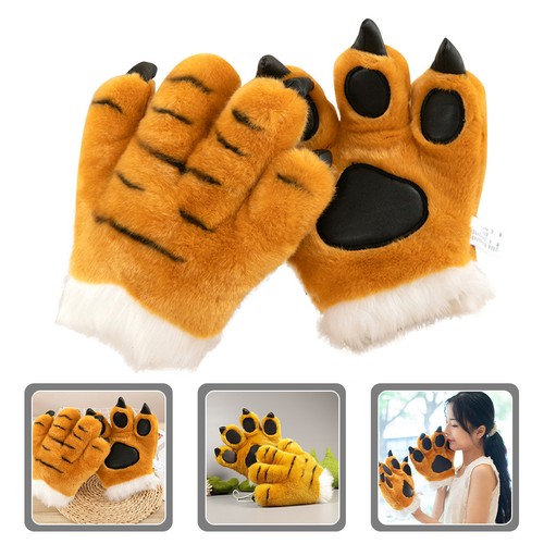 Tigerkostüm handschuhe - tigerkostüm,