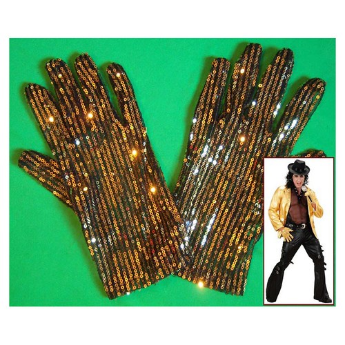 Goldene pailletten handschuhe - goldene,