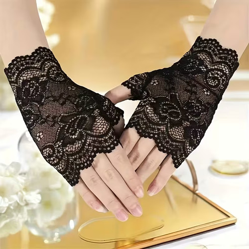 Spitzen handschuhe fingerlos - spitzen,