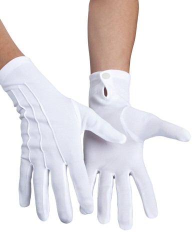Baumwoll handschuhe weiß - baumwoll, mit