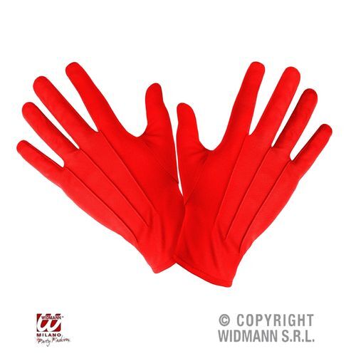 Handschuhe rot mit biesen - handschuhe,