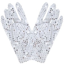 Handschuhe Pailletten kurz