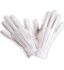 Weiße Handschuhe Fasching