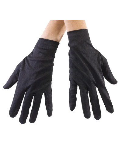 Schwarze stoff handschuhe - schwarze,