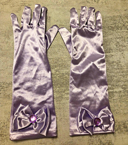 Lange satin handschuhe - satin-handschuhe, lila