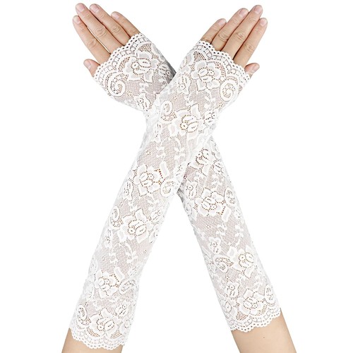 Handschuhe lang fingerlos - , aus