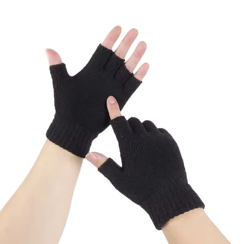 Fingerlose handschuhe schwarz - fingerlose,