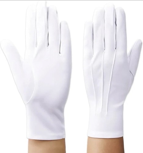 Paar weiße handschuhe mit - 2,