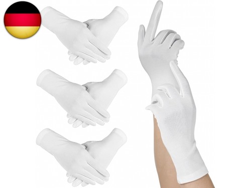 Paar satin handschuhe - 4, kurze
